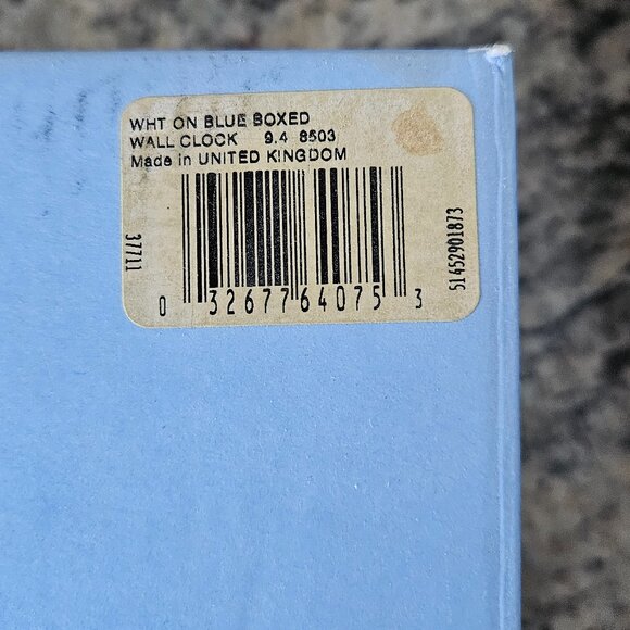 VERY RARE VINTAGE WEDGWOOD ENGLAND JASPERWARE BLUE WHITE ROUND WALL OFFICE CLOCK - Picture 14 of 15